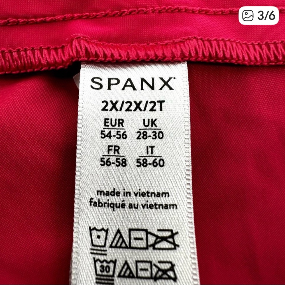 Spanx Sunshine Shorts Swim Relaxed Mid Rise Stretch Pocket Hibiscus Pink 2X - Picture 3 of 4